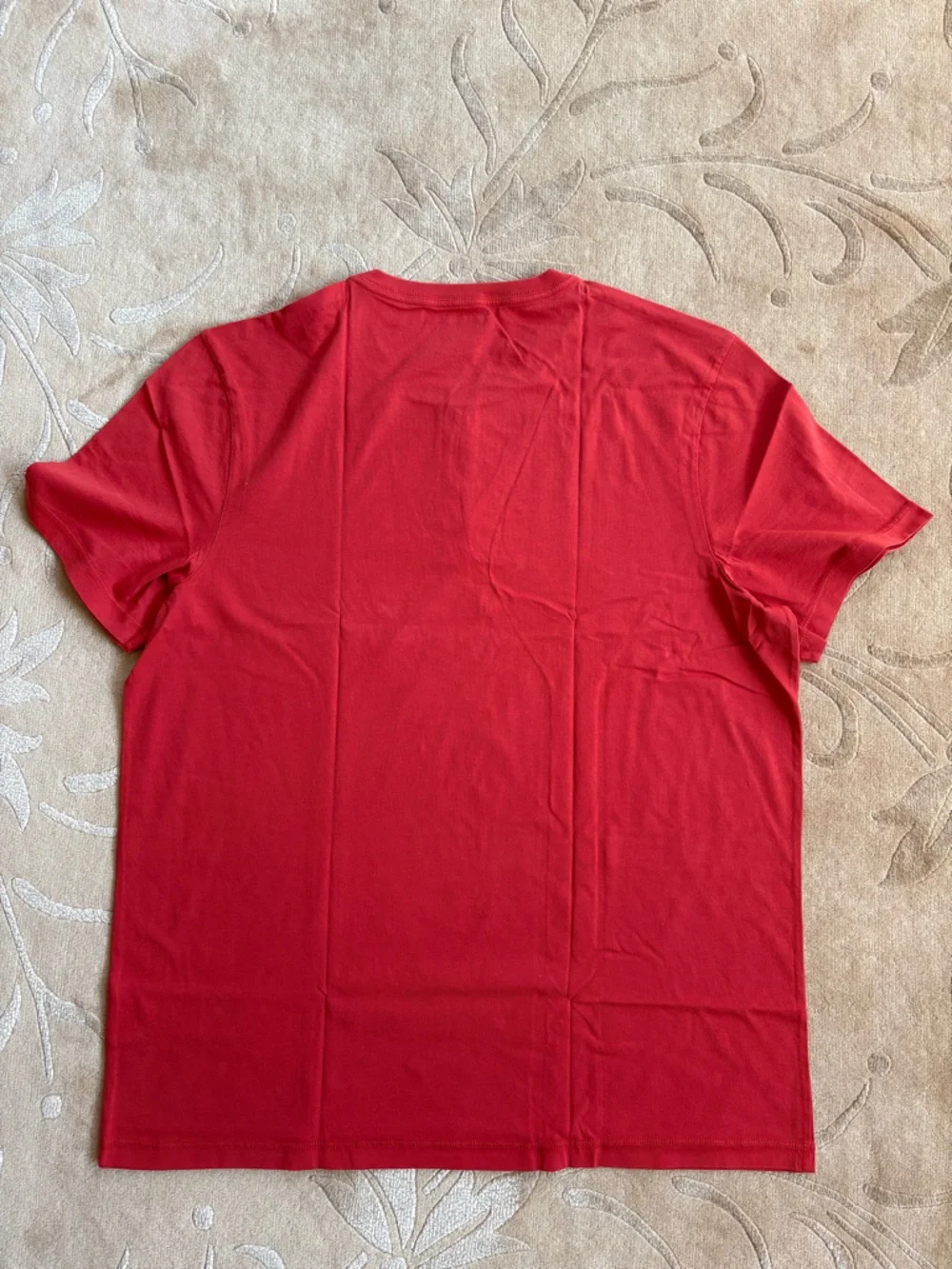 NWT, J. Crew Red Broken In Short-Sleeve Henley, Cotton Jersey, Size XL